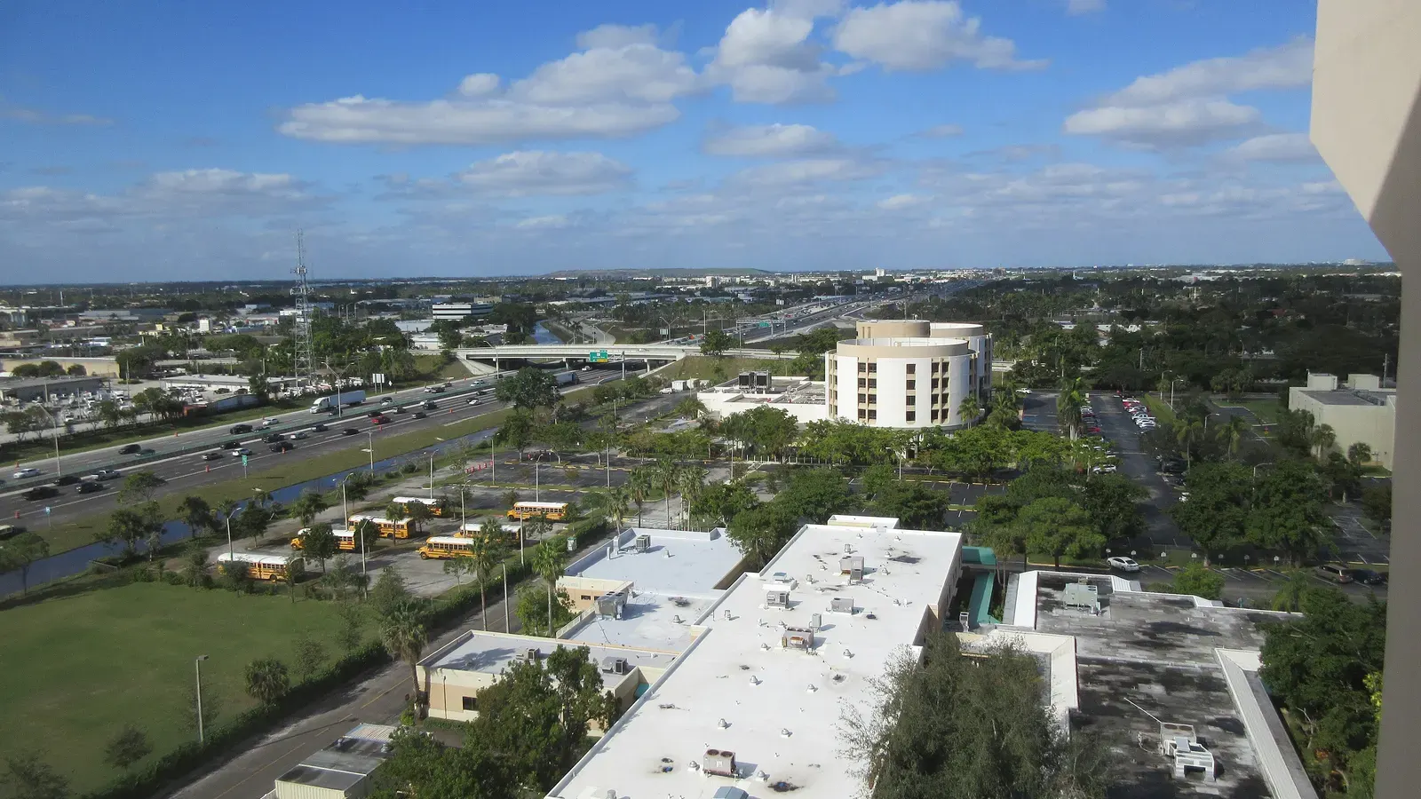 Pompano Beach, Florida seen from above, homes and neighborhoods